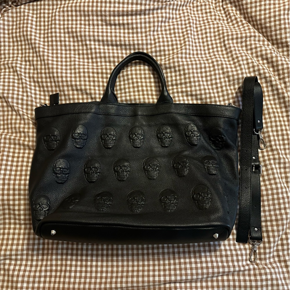IOPelle skull tote size XL